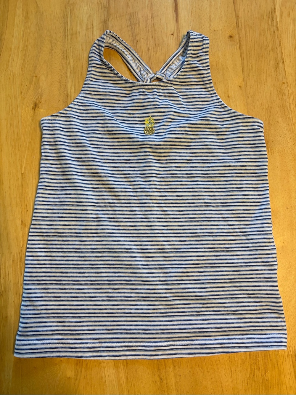 Carter's Blue and White Striped Racerback Tank with Pineapple
